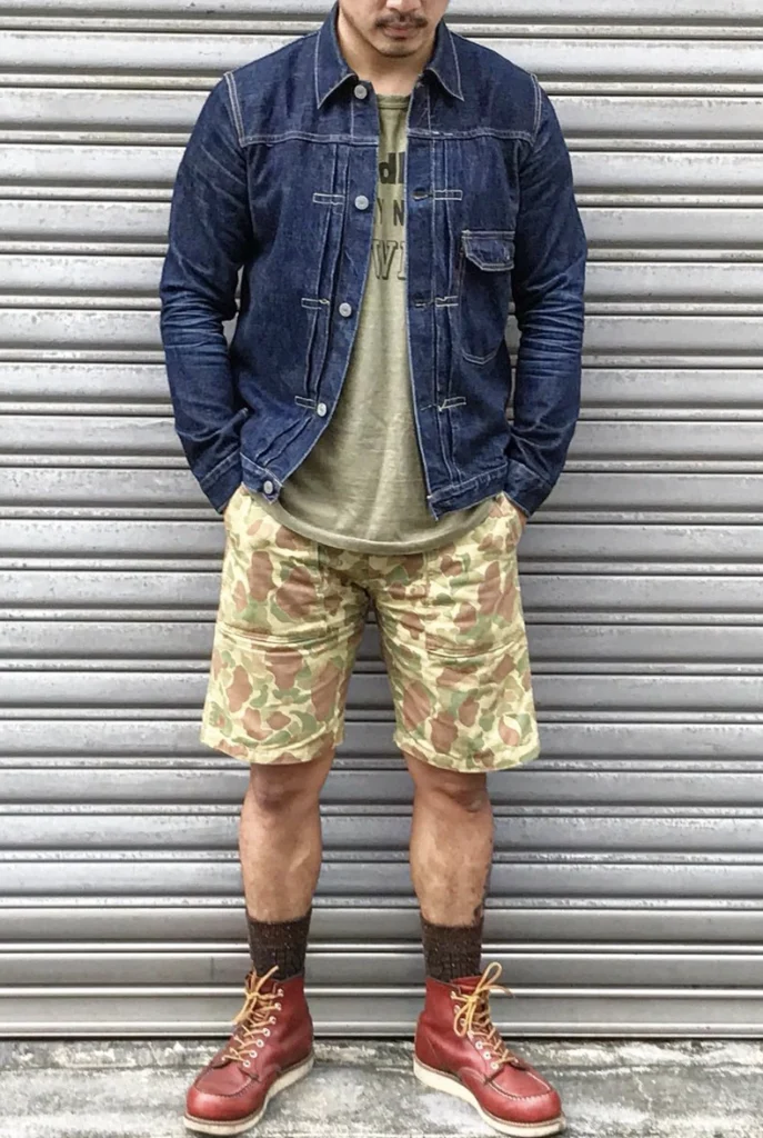 Camo jorts mens relaxed fit outdoor style
