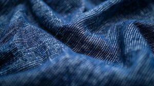 Jorts men raw denim fabric texture close up