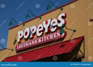Printed restaurant receipt showing the details required to start the TellPopeyes guest survey