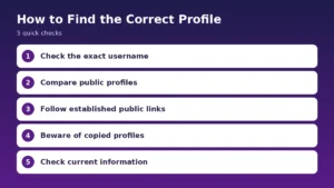 5 steps to find the correct Amirah Leia creator profile