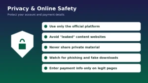 Online safety tips for creator subscription platforms